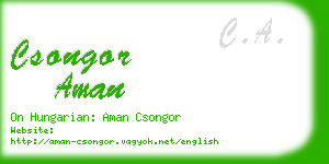 csongor aman business card